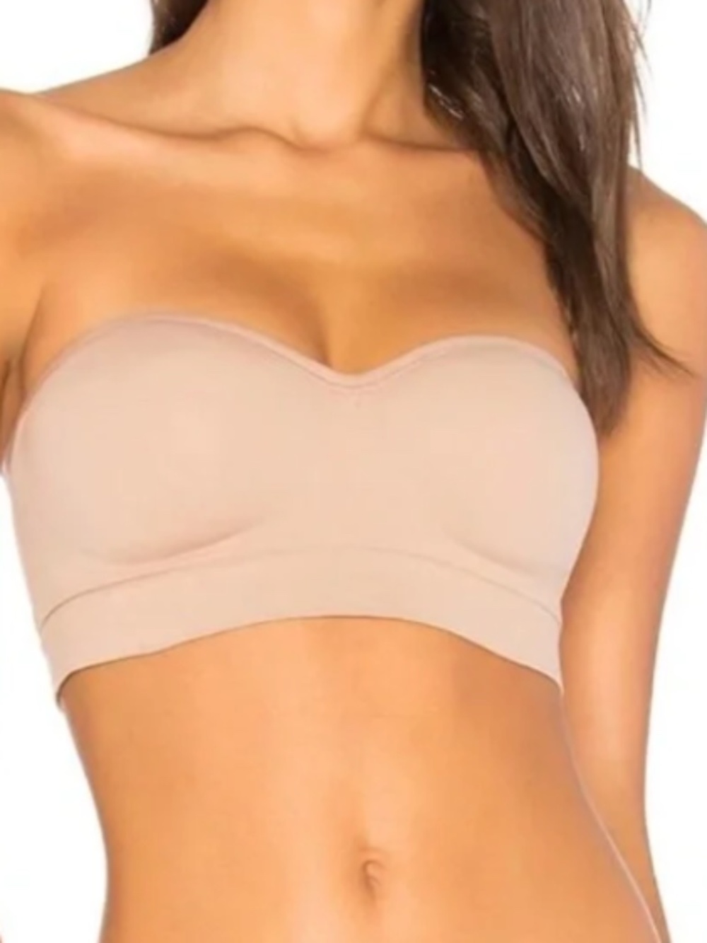 YUMMIE Strapless Contour Wireless Strapless Convertible Bra Nude Medium